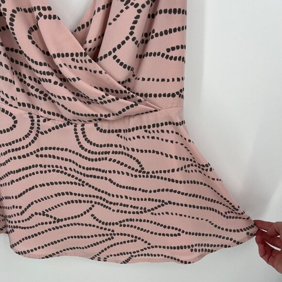 Cabi Sophia Faux Wrap Top Blouse Size 6 Blush Pink Adjustable Straps Peplum 273 - Picture 3 of 11